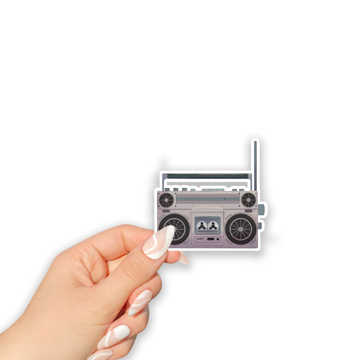 Boom Box Die Cut Sticker