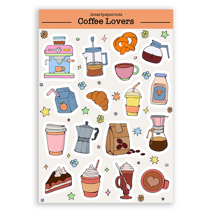 Coffee Lovers Sticker Sheet