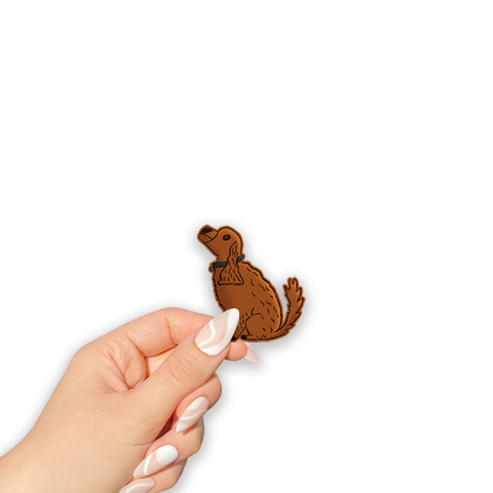 Cute Dog Die Cut Sticker