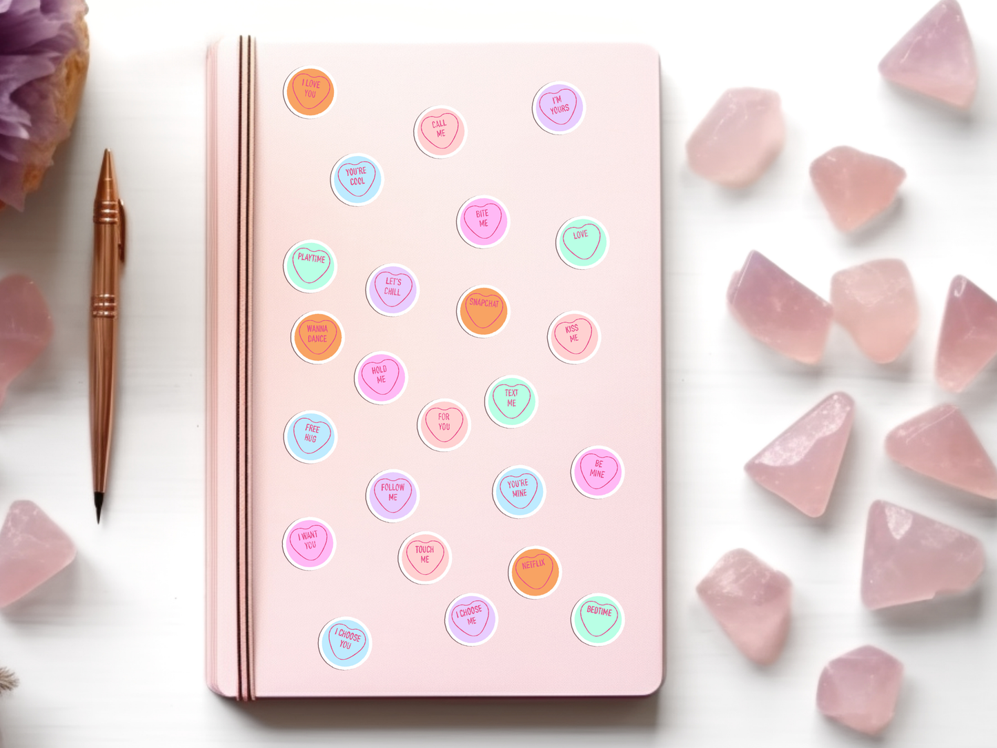 Love Hearts Sticker Sheet