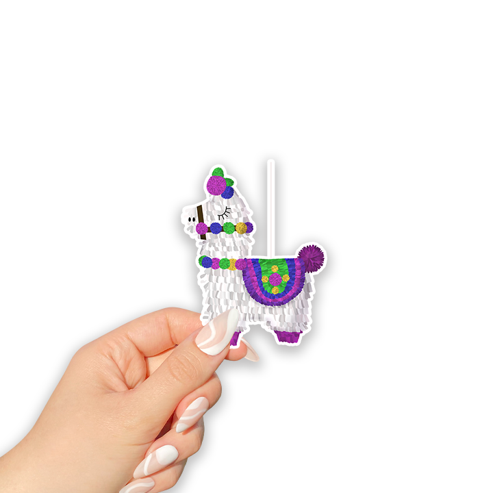 Lama Piñata Die Cut Sticker