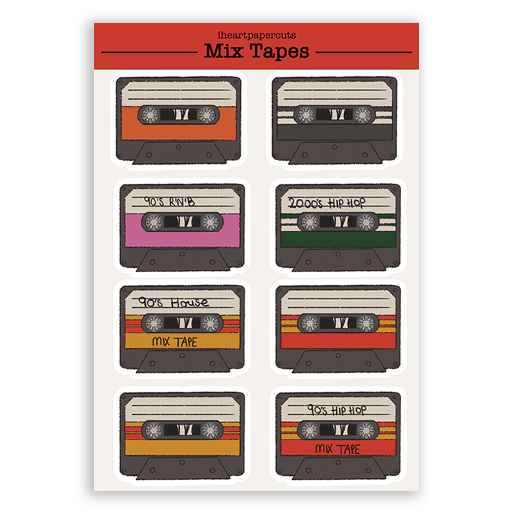 Mix Tapes Sticker Sheet