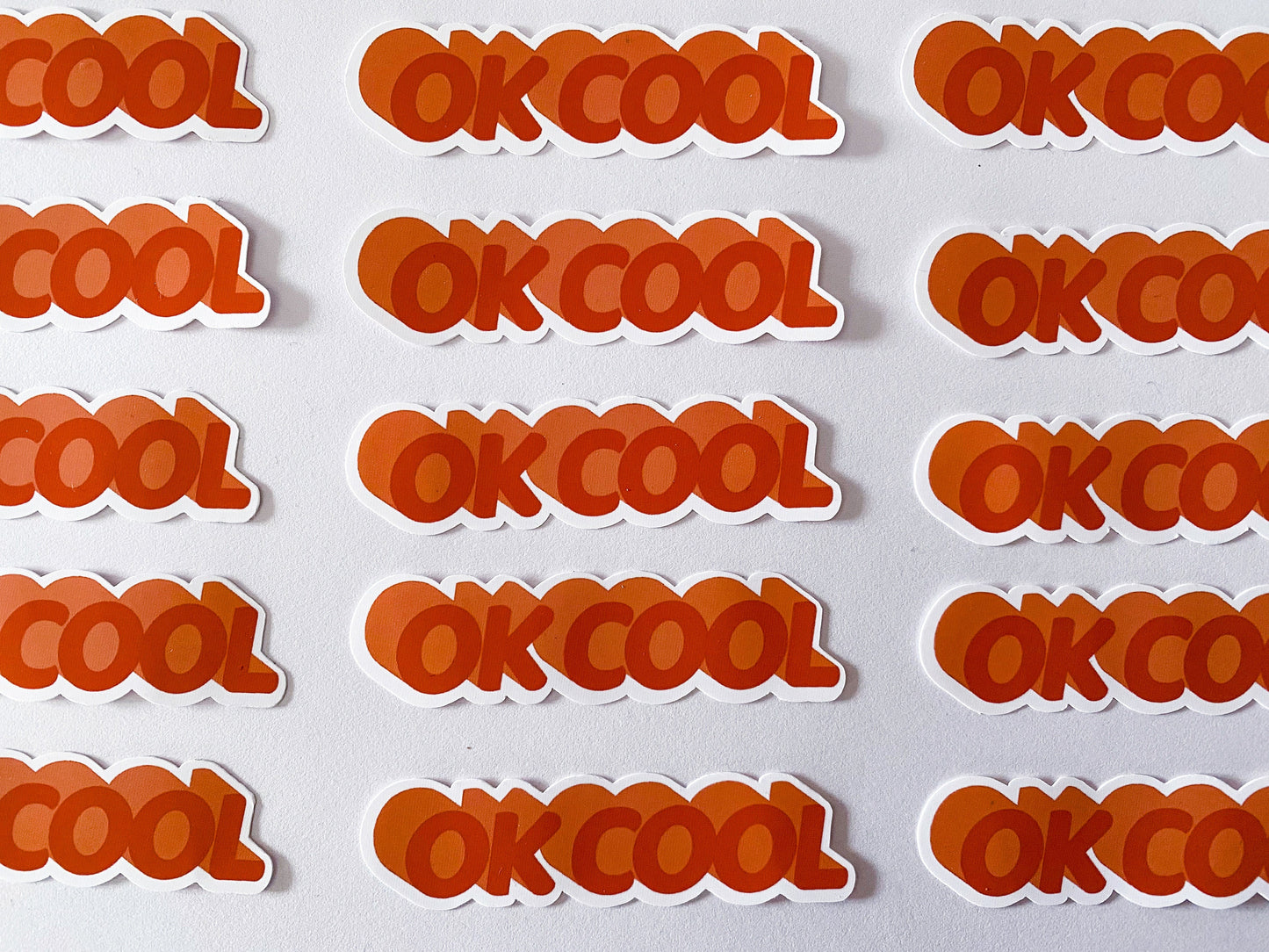 OK Cool Die Cut Sticker