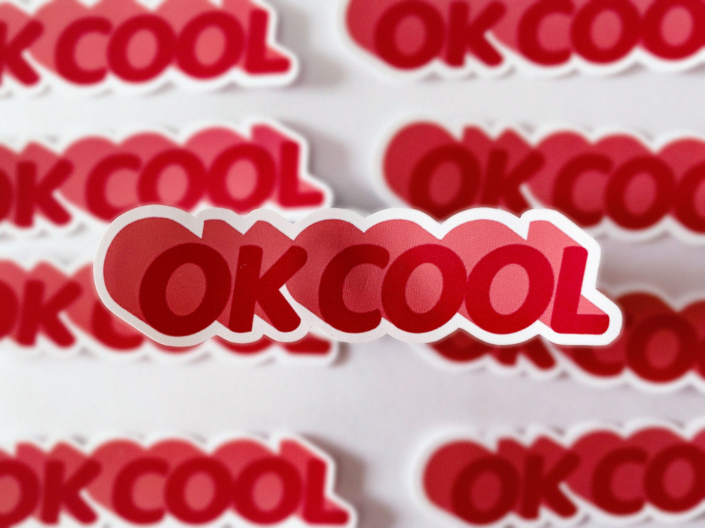 OK Cool Die Cut Sticker