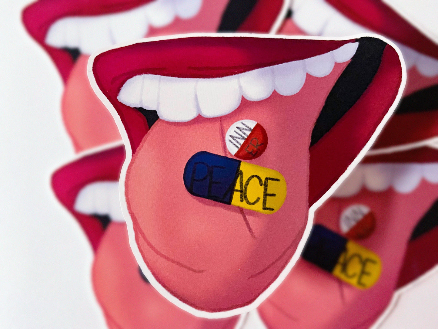 Peace Pill Die Cut Sticker