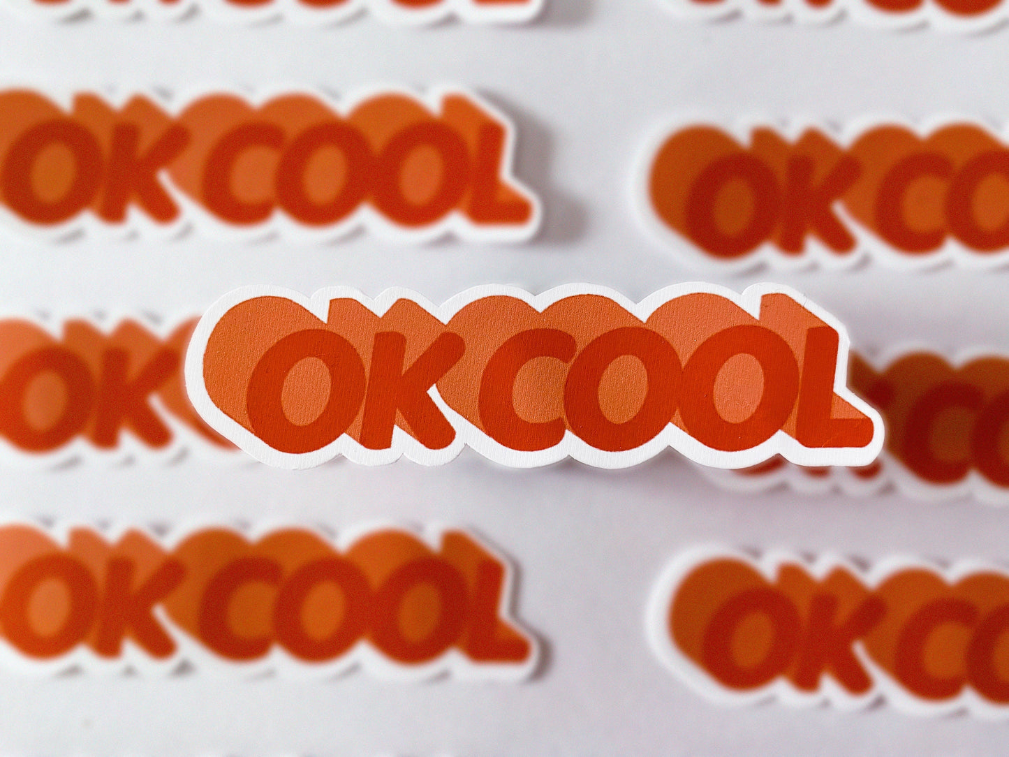 OK Cool Die Cut Sticker