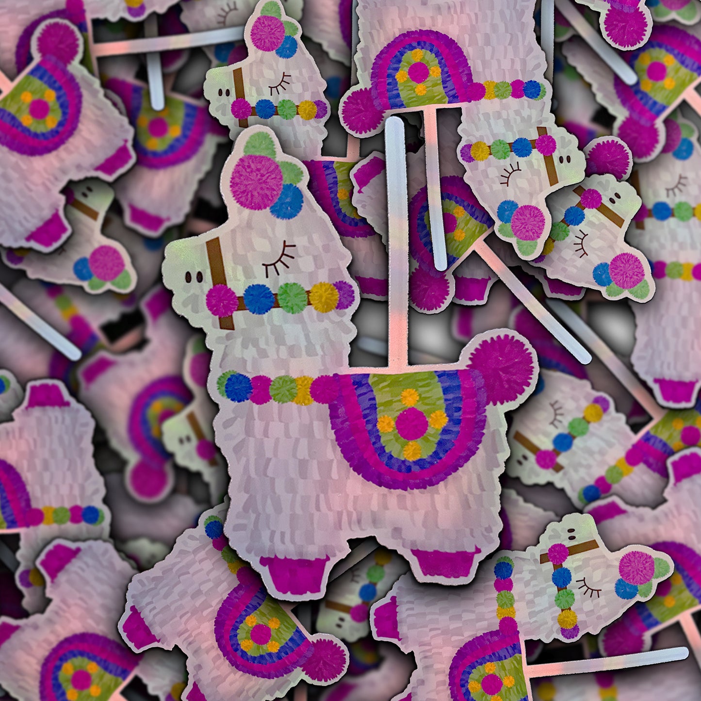 Lama Piñata Die Cut Sticker