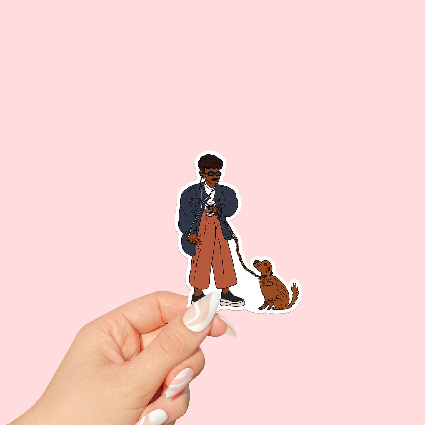 Walk the Dog Die Cut Sticker