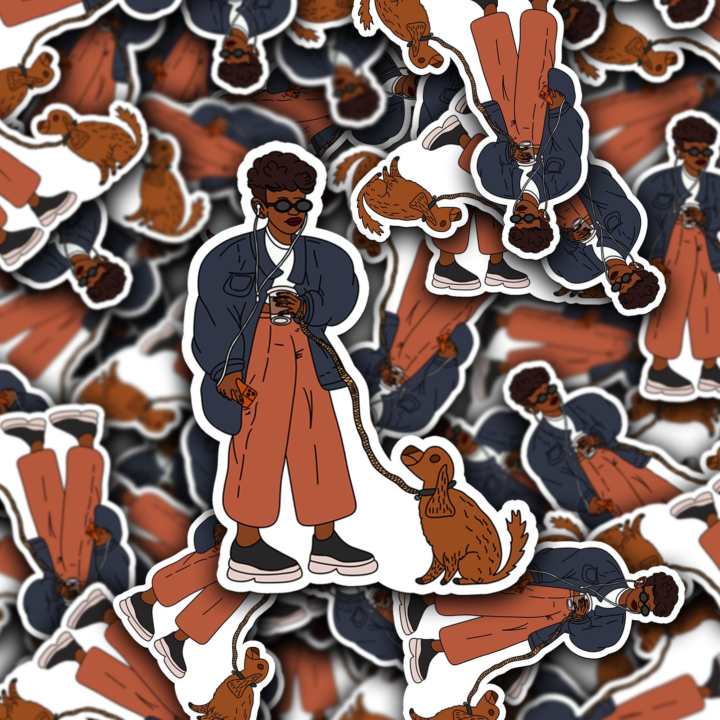 Walk the Dog Die Cut Sticker