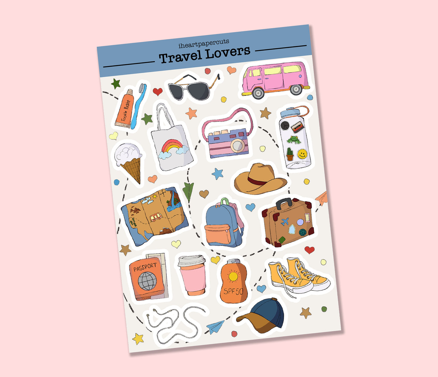 Travel Lovers Sticker Sheet
