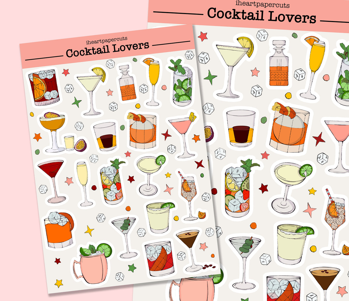 Cocktail Lovers Sticker Sheet