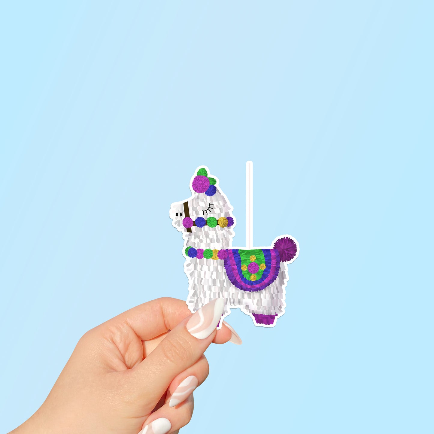 Lama Piñata Die Cut Sticker