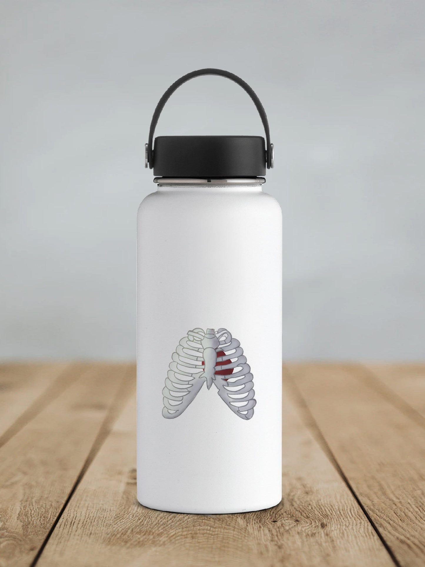 Lungs & Rib Cage Die Cut Sticker