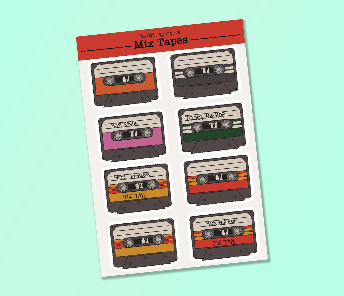 Mix Tapes Sticker Sheet