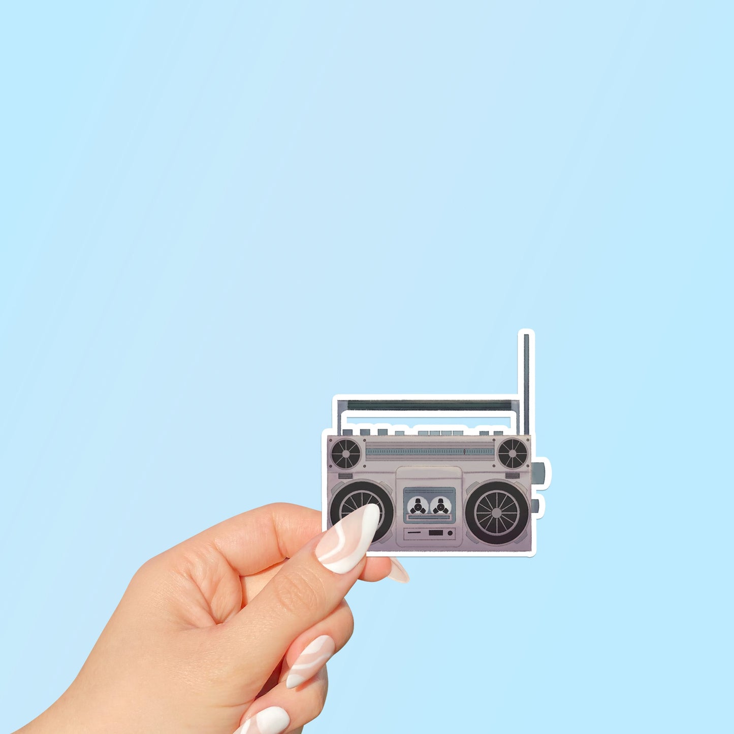 Boom Box Die Cut Sticker