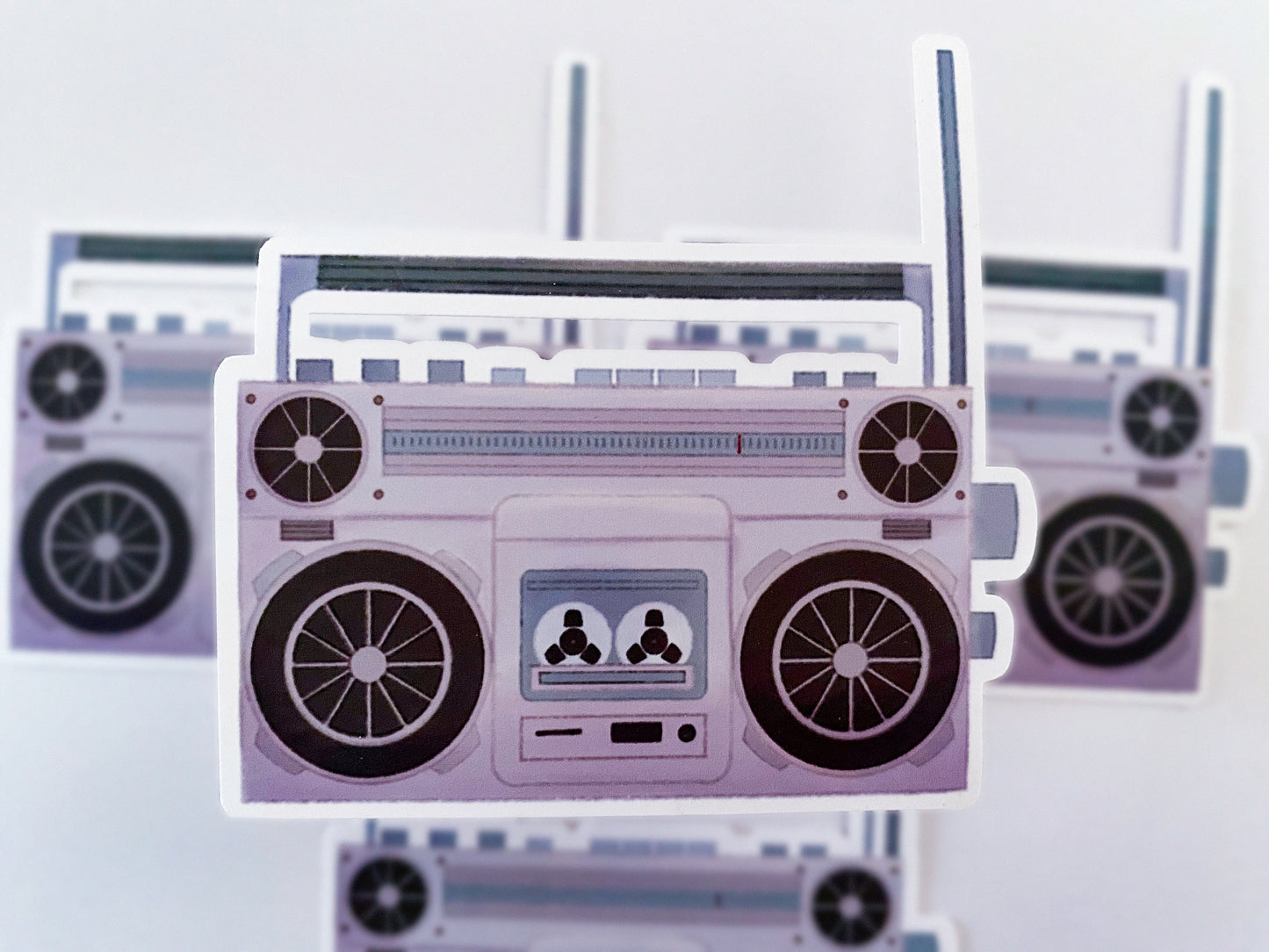 Boom Box Die Cut Sticker