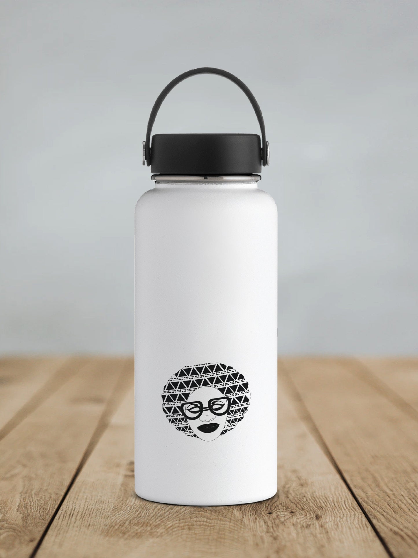 Square Afro II Die Cut Sticker