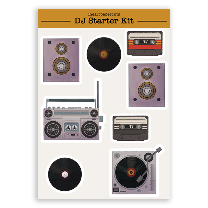 Starter DJ Kit Sticker Sticker Sheet