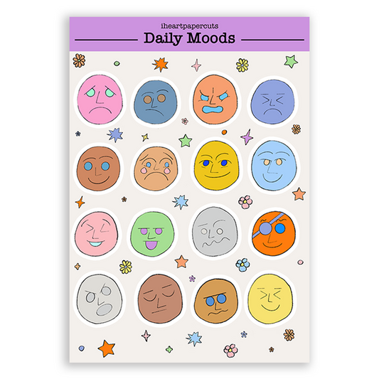 Moods Tracker sticker sheet