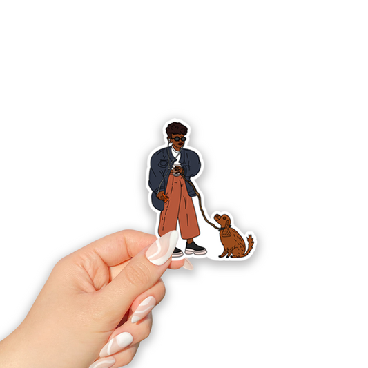 Walk the Dog Die Cut Sticker