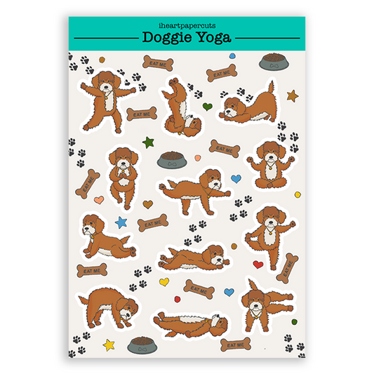 Doggie Yoga Sticker Sheet