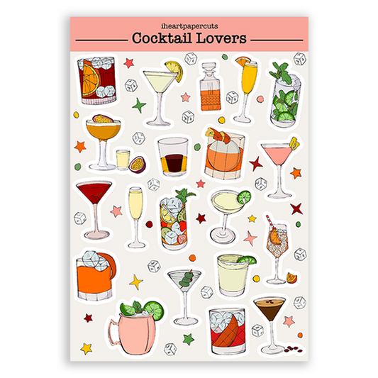 Cocktail Lovers Sticker Sheet