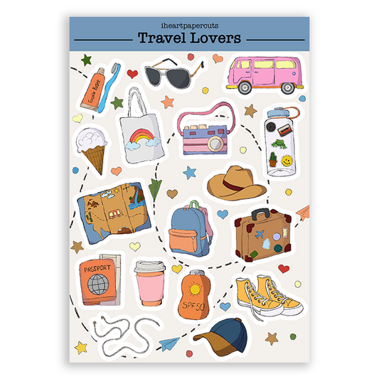 Travel Lovers Sticker Sheet