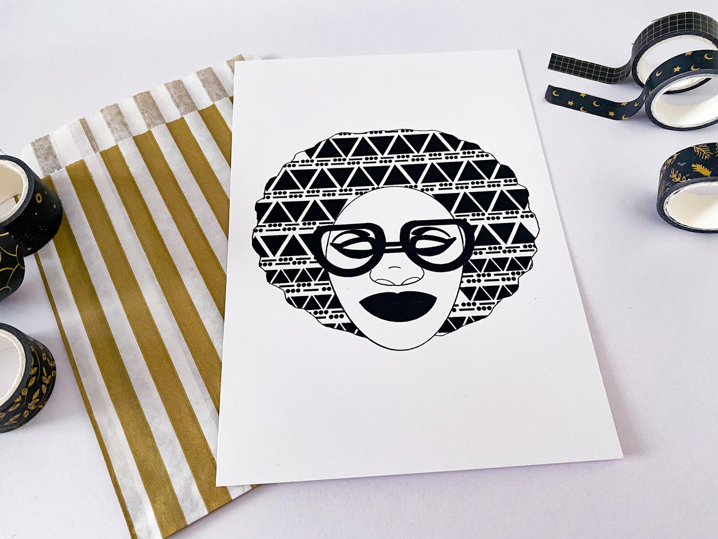 Sq Afro II Art Print