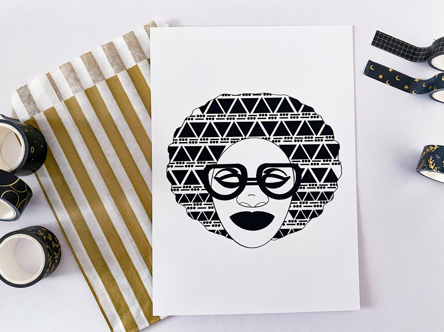 Sq Afro II Art Print