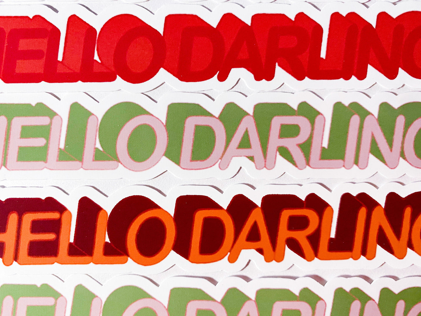 Hello Darling Die Cut Sticker