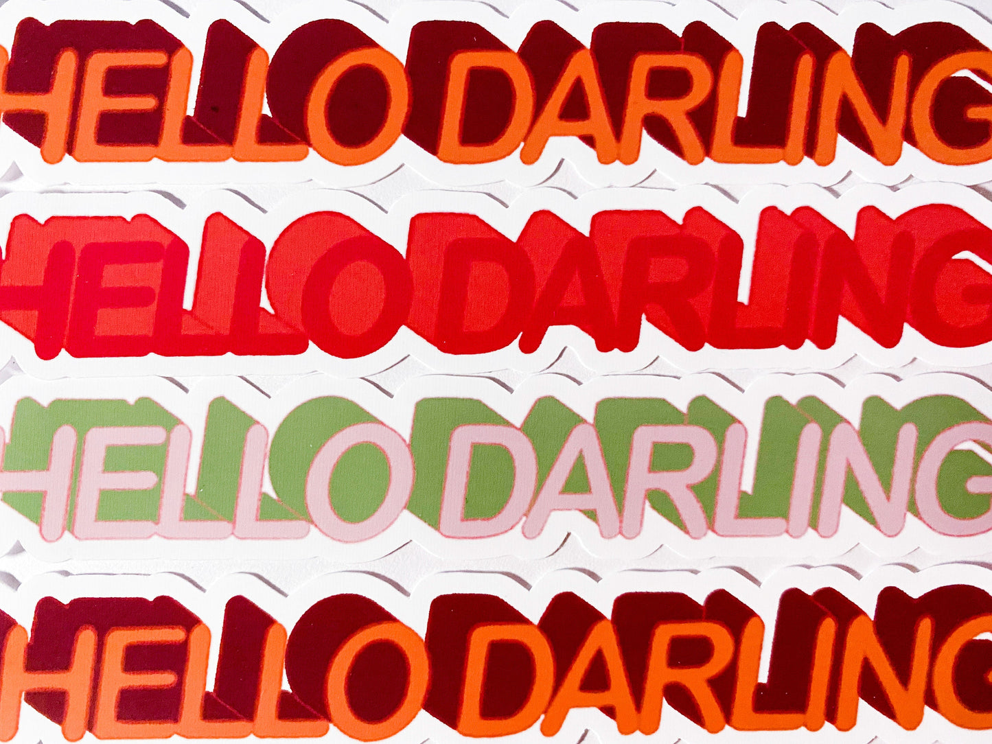 Hello Darling Die Cut Sticker