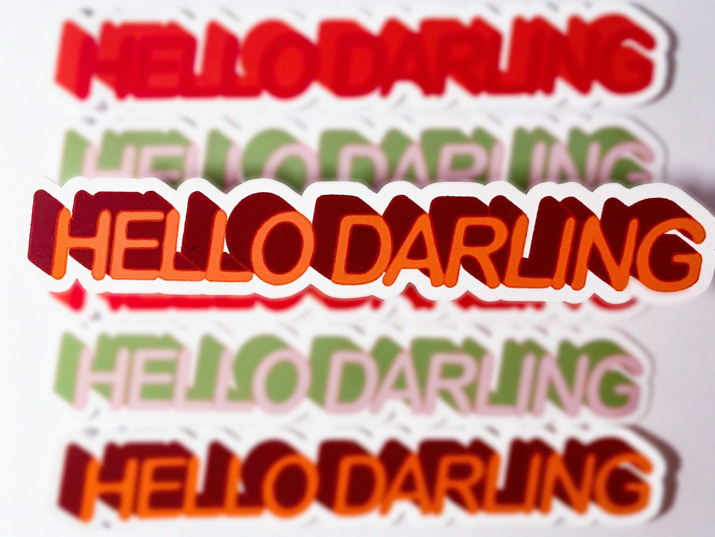 Hello Darling Die Cut Sticker