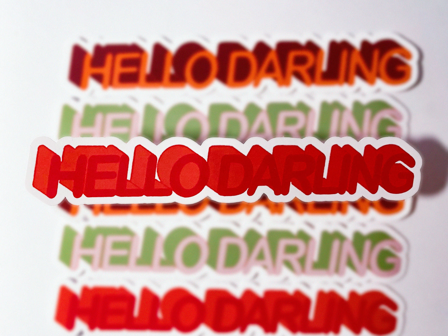 Hello Darling Die Cut Sticker