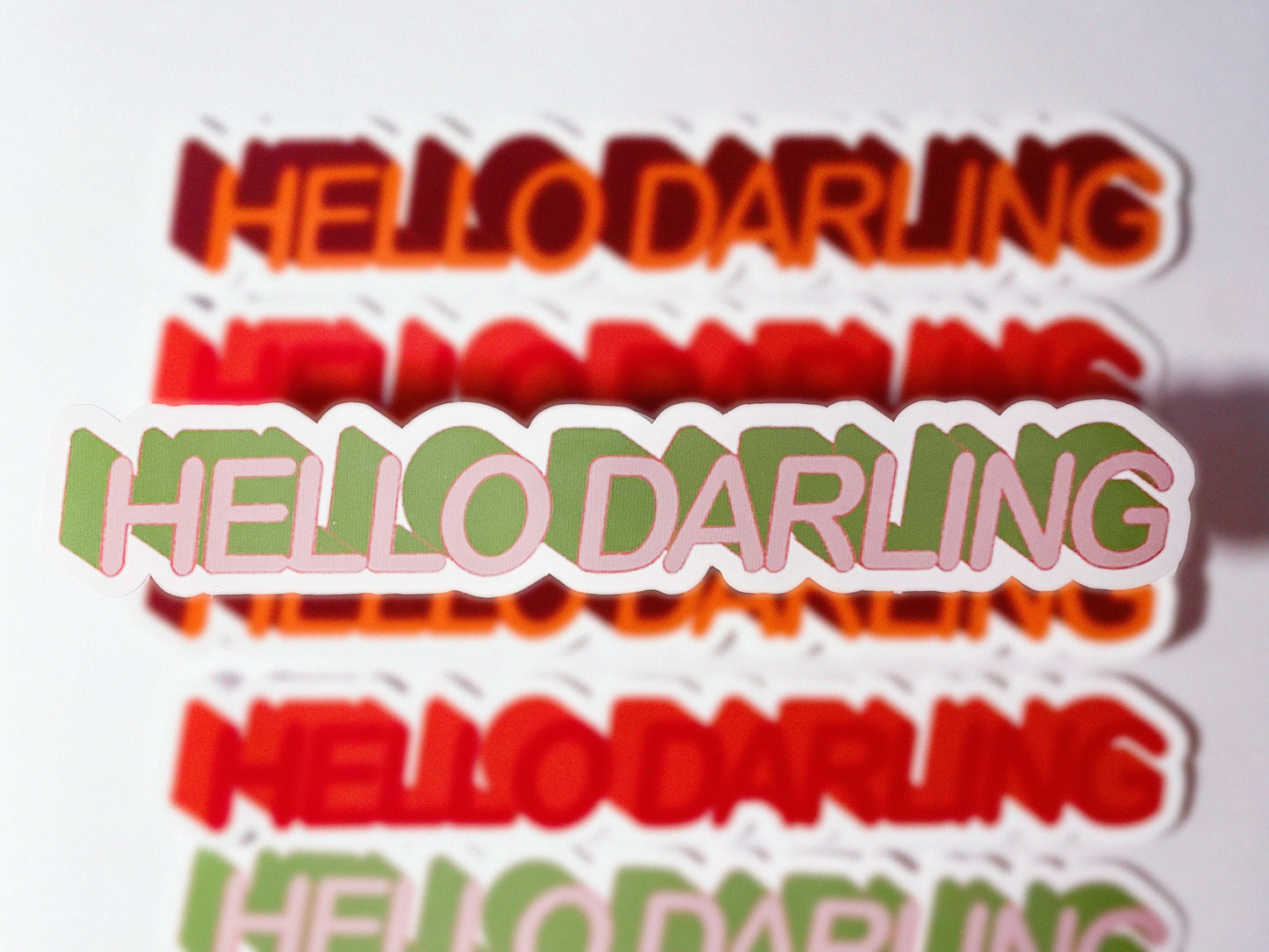 Hello Darling Die Cut Sticker