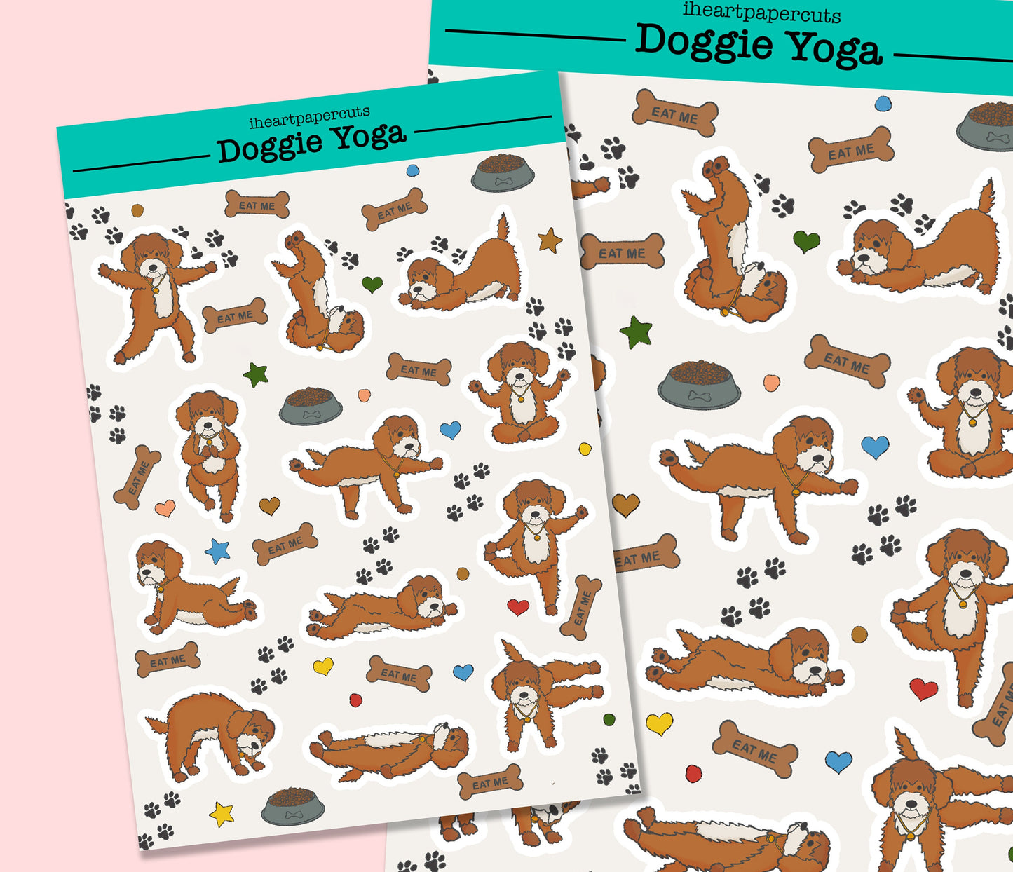 Doggie Yoga Sticker Sheet