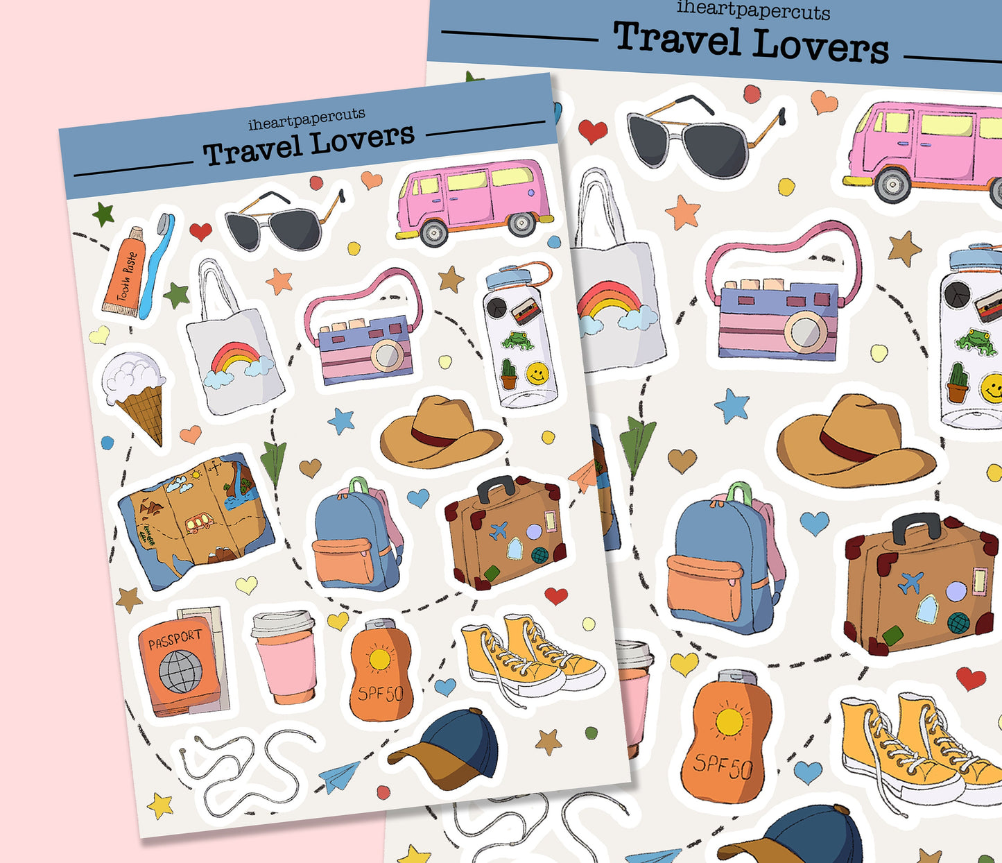 Travel Lovers Sticker Sheet